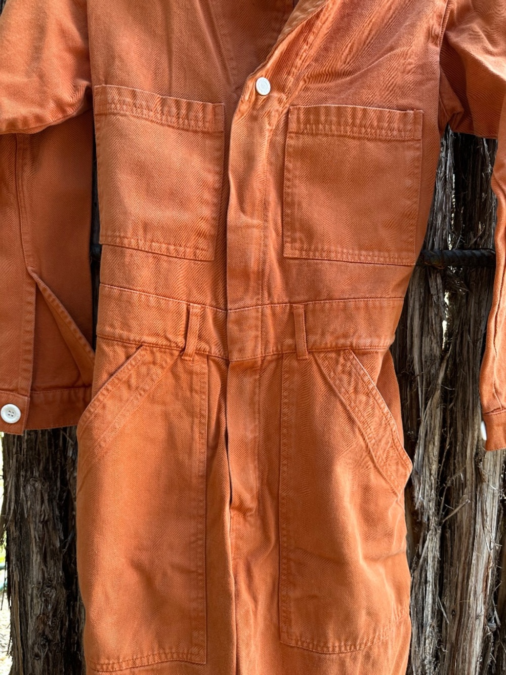 Big Bud Press Long Sleeved Orange Jumpsuit in XS - Picture 5 of 10